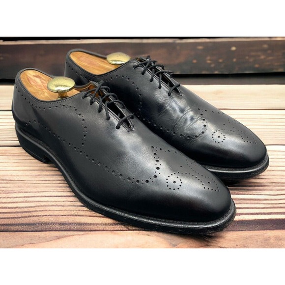 Allen Edmonds Black Fairfax Wholecut Wingtip Oxford Dress Shoes Mens 8 Fast Ship